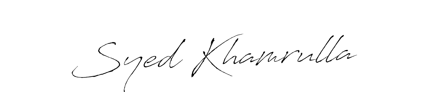 Also we have Syed Khamrulla name is the best signature style. Create professional handwritten signature collection using Antro_Vectra autograph style. Syed Khamrulla signature style 6 images and pictures png
