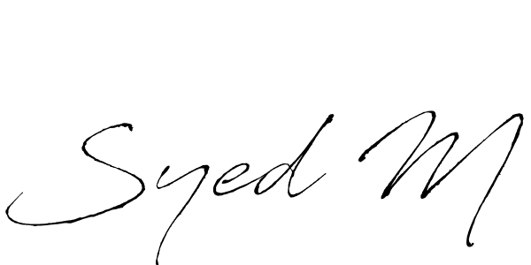 Syed M stylish signature style. Best Handwritten Sign (Antro_Vectra) for my name. Handwritten Signature Collection Ideas for my name Syed M. Syed M signature style 6 images and pictures png