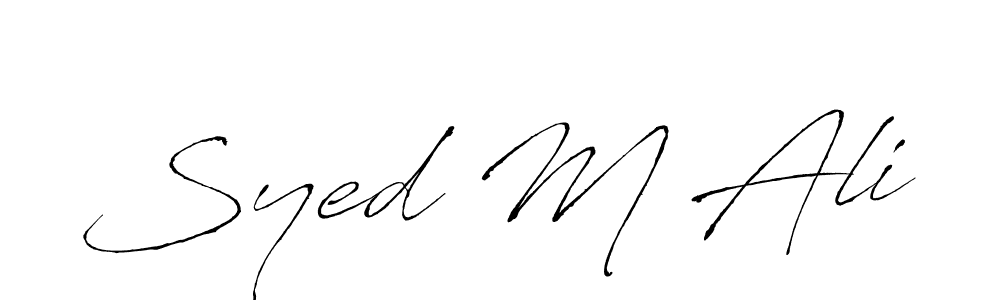 Design your own signature with our free online signature maker. With this signature software, you can create a handwritten (Antro_Vectra) signature for name Syed M Ali. Syed M Ali signature style 6 images and pictures png