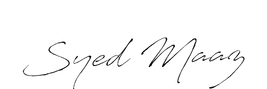 Design your own signature with our free online signature maker. With this signature software, you can create a handwritten (Antro_Vectra) signature for name Syed Maaz. Syed Maaz signature style 6 images and pictures png