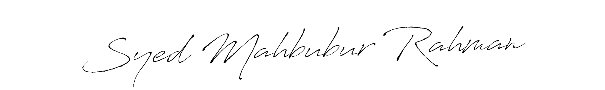 Use a signature maker to create a handwritten signature online. With this signature software, you can design (Antro_Vectra) your own signature for name Syed Mahbubur Rahman. Syed Mahbubur Rahman signature style 6 images and pictures png