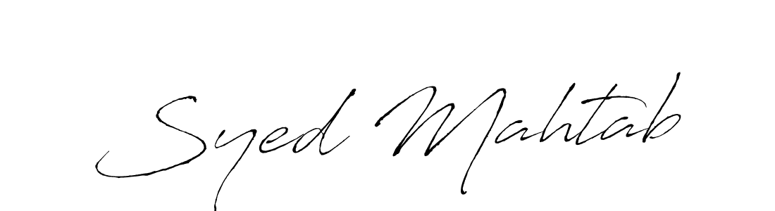 How to make Syed Mahtab name signature. Use Antro_Vectra style for creating short signs online. This is the latest handwritten sign. Syed Mahtab signature style 6 images and pictures png