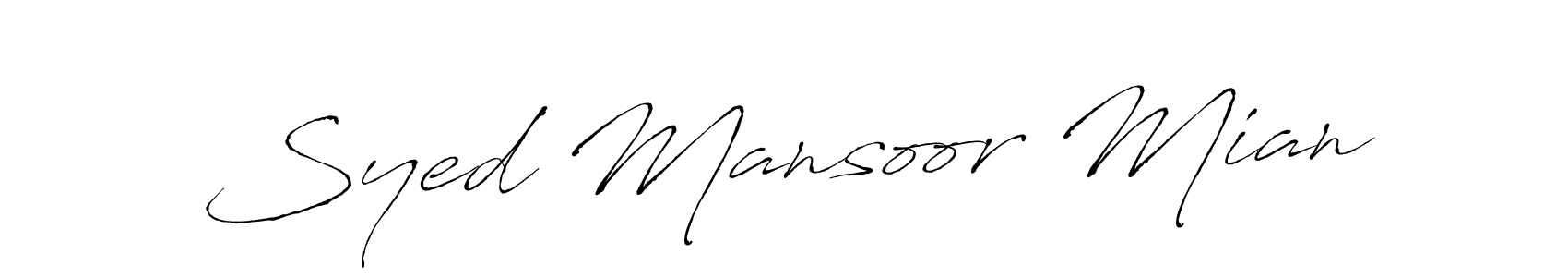 Make a short Syed Mansoor Mian signature style. Manage your documents anywhere anytime using Antro_Vectra. Create and add eSignatures, submit forms, share and send files easily. Syed Mansoor Mian signature style 6 images and pictures png