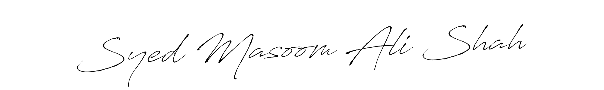 Similarly Antro_Vectra is the best handwritten signature design. Signature creator online .You can use it as an online autograph creator for name Syed Masoom Ali Shah. Syed Masoom Ali Shah signature style 6 images and pictures png