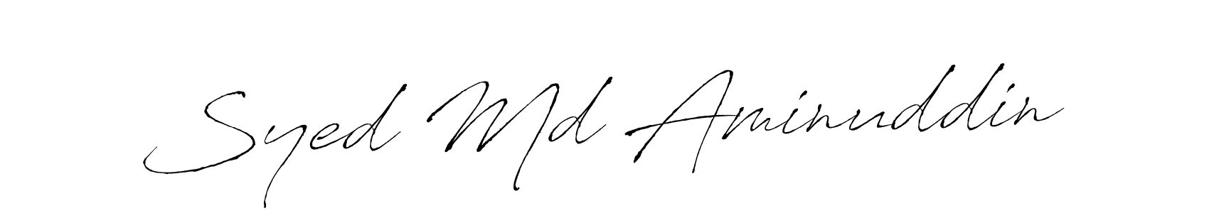 Use a signature maker to create a handwritten signature online. With this signature software, you can design (Antro_Vectra) your own signature for name Syed Md Aminuddin. Syed Md Aminuddin signature style 6 images and pictures png