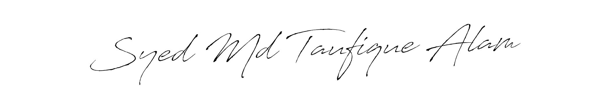 Use a signature maker to create a handwritten signature online. With this signature software, you can design (Antro_Vectra) your own signature for name Syed Md Taufique Alam. Syed Md Taufique Alam signature style 6 images and pictures png