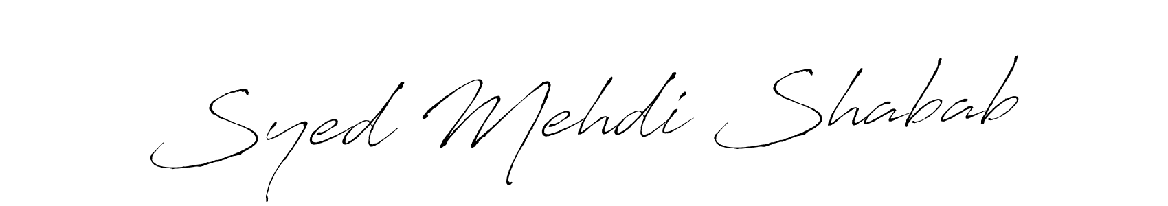 Create a beautiful signature design for name Syed Mehdi Shabab. With this signature (Antro_Vectra) fonts, you can make a handwritten signature for free. Syed Mehdi Shabab signature style 6 images and pictures png