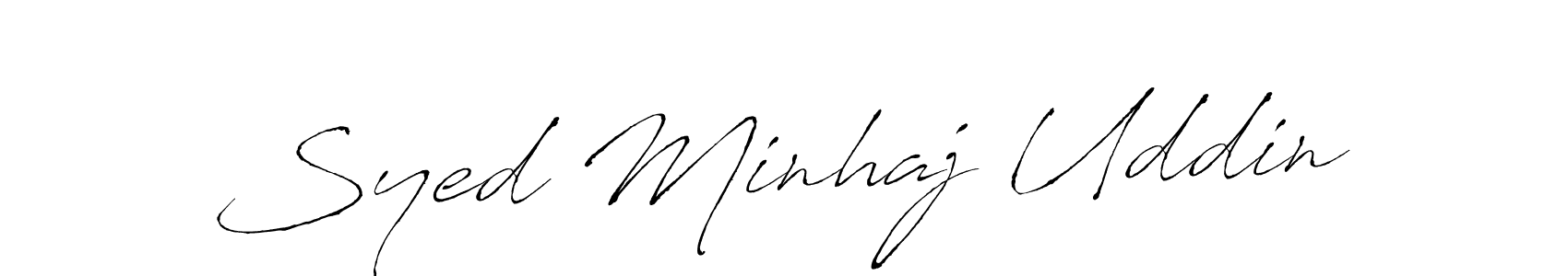 Syed Minhaj Uddin stylish signature style. Best Handwritten Sign (Antro_Vectra) for my name. Handwritten Signature Collection Ideas for my name Syed Minhaj Uddin. Syed Minhaj Uddin signature style 6 images and pictures png