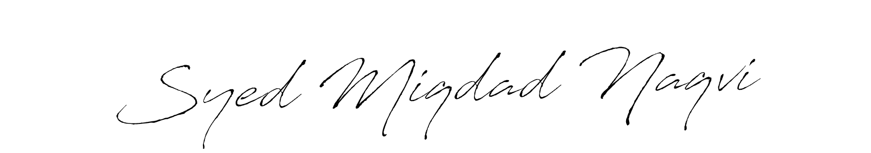 Use a signature maker to create a handwritten signature online. With this signature software, you can design (Antro_Vectra) your own signature for name Syed Miqdad Naqvi. Syed Miqdad Naqvi signature style 6 images and pictures png