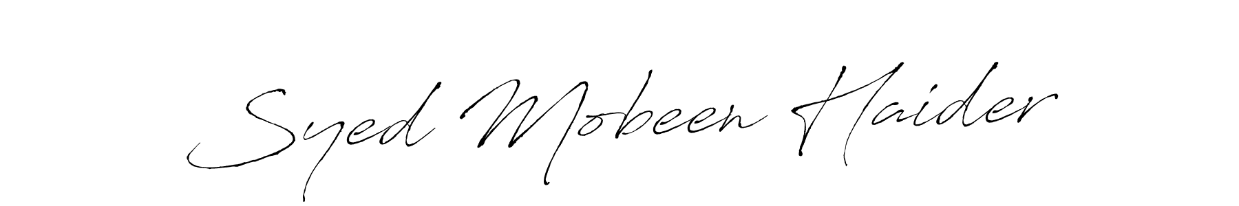 Syed Mobeen Haider stylish signature style. Best Handwritten Sign (Antro_Vectra) for my name. Handwritten Signature Collection Ideas for my name Syed Mobeen Haider. Syed Mobeen Haider signature style 6 images and pictures png