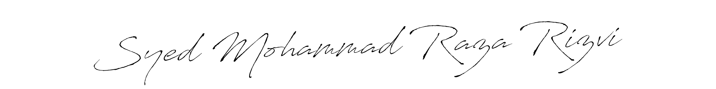 Create a beautiful signature design for name Syed Mohammad Raza Rizvi. With this signature (Antro_Vectra) fonts, you can make a handwritten signature for free. Syed Mohammad Raza Rizvi signature style 6 images and pictures png