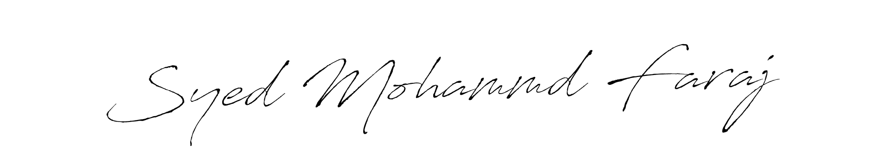 Create a beautiful signature design for name Syed Mohammd Faraj. With this signature (Antro_Vectra) fonts, you can make a handwritten signature for free. Syed Mohammd Faraj signature style 6 images and pictures png