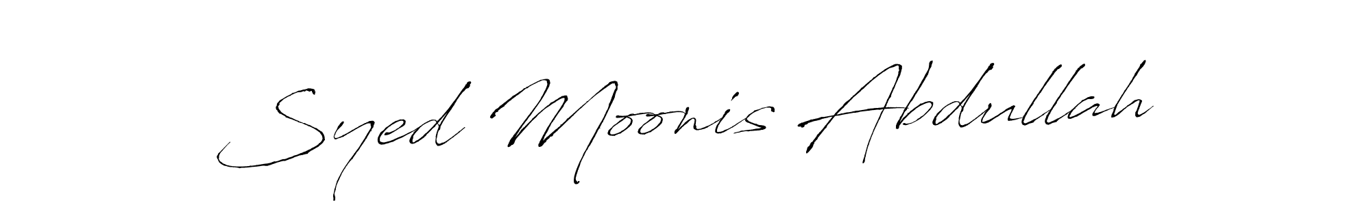 Create a beautiful signature design for name Syed Moonis Abdullah. With this signature (Antro_Vectra) fonts, you can make a handwritten signature for free. Syed Moonis Abdullah signature style 6 images and pictures png