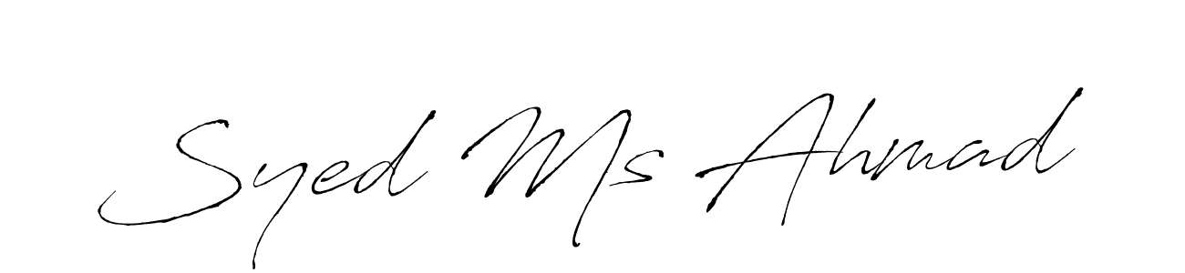 Syed Ms Ahmad stylish signature style. Best Handwritten Sign (Antro_Vectra) for my name. Handwritten Signature Collection Ideas for my name Syed Ms Ahmad. Syed Ms Ahmad signature style 6 images and pictures png