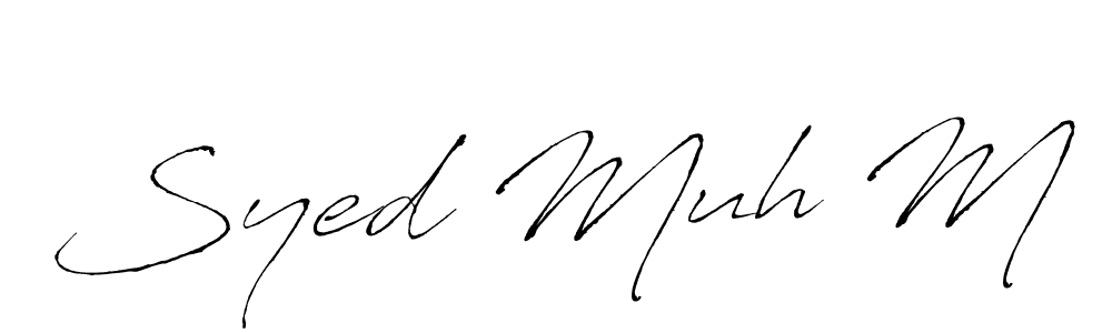 Syed Muh M stylish signature style. Best Handwritten Sign (Antro_Vectra) for my name. Handwritten Signature Collection Ideas for my name Syed Muh M. Syed Muh M signature style 6 images and pictures png