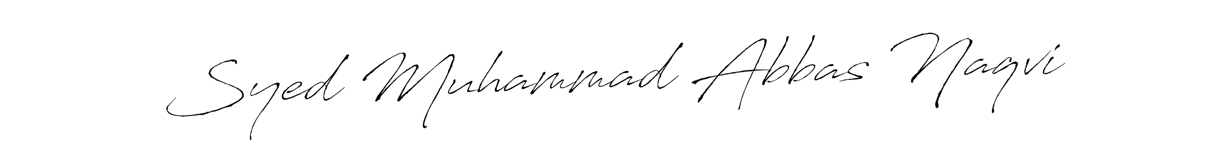 Make a beautiful signature design for name Syed Muhammad Abbas Naqvi. With this signature (Antro_Vectra) style, you can create a handwritten signature for free. Syed Muhammad Abbas Naqvi signature style 6 images and pictures png