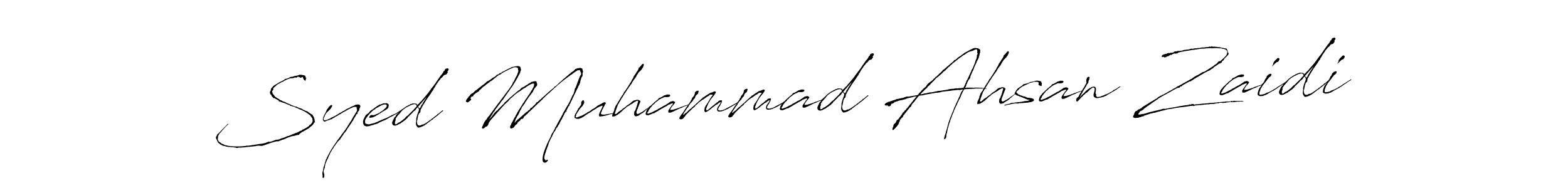 Make a beautiful signature design for name Syed Muhammad Ahsan Zaidi. Use this online signature maker to create a handwritten signature for free. Syed Muhammad Ahsan Zaidi signature style 6 images and pictures png