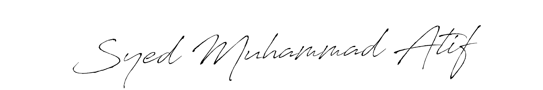 Create a beautiful signature design for name Syed Muhammad Atif. With this signature (Antro_Vectra) fonts, you can make a handwritten signature for free. Syed Muhammad Atif signature style 6 images and pictures png