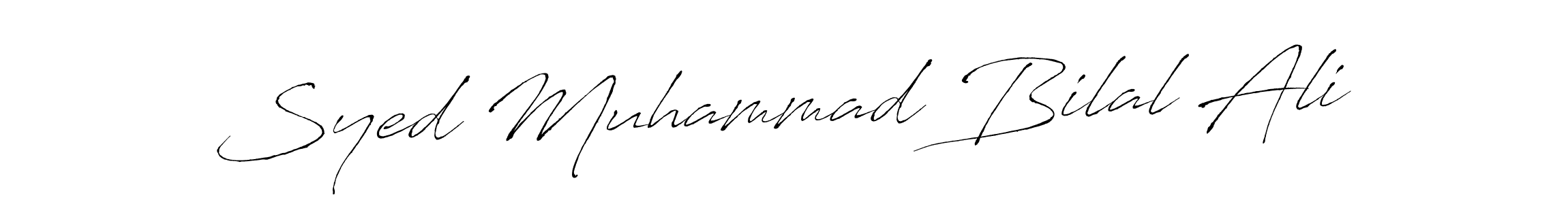 Make a beautiful signature design for name Syed Muhammad Bilal Ali. With this signature (Antro_Vectra) style, you can create a handwritten signature for free. Syed Muhammad Bilal Ali signature style 6 images and pictures png