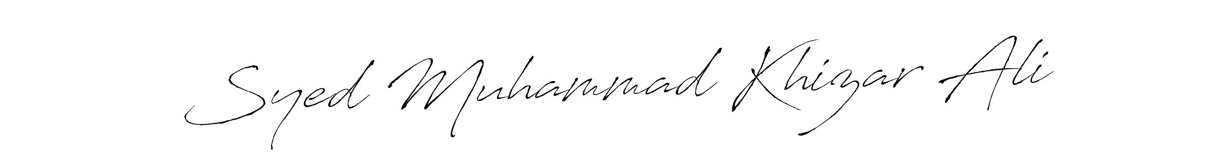 Create a beautiful signature design for name Syed Muhammad Khizar Ali. With this signature (Antro_Vectra) fonts, you can make a handwritten signature for free. Syed Muhammad Khizar Ali signature style 6 images and pictures png