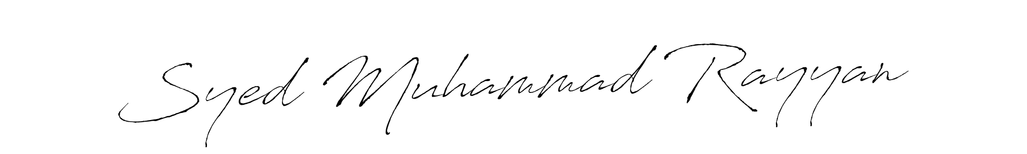 You can use this online signature creator to create a handwritten signature for the name Syed Muhammad Rayyan. This is the best online autograph maker. Syed Muhammad Rayyan signature style 6 images and pictures png