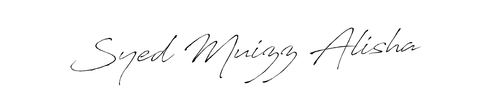 Make a short Syed Muizz Alisha signature style. Manage your documents anywhere anytime using Antro_Vectra. Create and add eSignatures, submit forms, share and send files easily. Syed Muizz Alisha signature style 6 images and pictures png