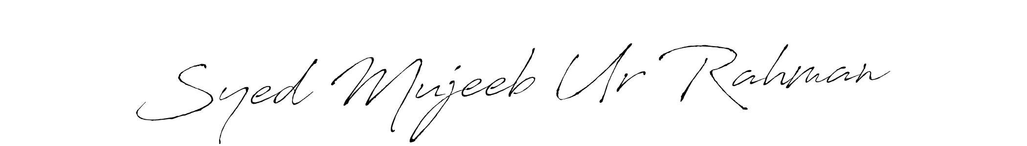 Make a beautiful signature design for name Syed Mujeeb Ur Rahman. With this signature (Antro_Vectra) style, you can create a handwritten signature for free. Syed Mujeeb Ur Rahman signature style 6 images and pictures png