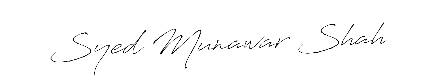 Make a beautiful signature design for name Syed Munawar Shah. With this signature (Antro_Vectra) style, you can create a handwritten signature for free. Syed Munawar Shah signature style 6 images and pictures png