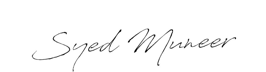 Also You can easily find your signature by using the search form. We will create Syed Muneer name handwritten signature images for you free of cost using Antro_Vectra sign style. Syed Muneer signature style 6 images and pictures png
