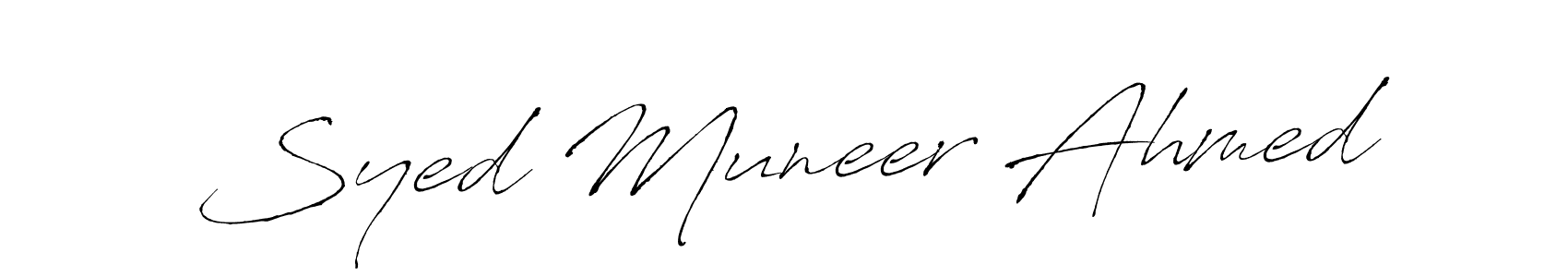 The best way (Antro_Vectra) to make a short signature is to pick only two or three words in your name. The name Syed Muneer Ahmed include a total of six letters. For converting this name. Syed Muneer Ahmed signature style 6 images and pictures png