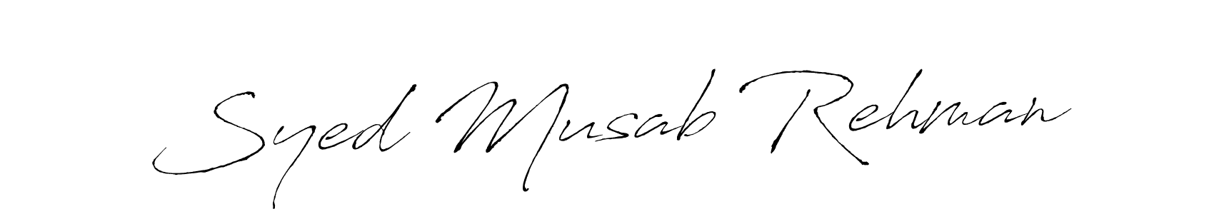 Design your own signature with our free online signature maker. With this signature software, you can create a handwritten (Antro_Vectra) signature for name Syed Musab Rehman. Syed Musab Rehman signature style 6 images and pictures png