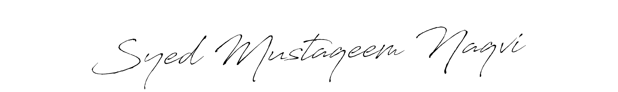 Also we have Syed Mustaqeem Naqvi name is the best signature style. Create professional handwritten signature collection using Antro_Vectra autograph style. Syed Mustaqeem Naqvi signature style 6 images and pictures png