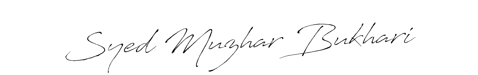 Antro_Vectra is a professional signature style that is perfect for those who want to add a touch of class to their signature. It is also a great choice for those who want to make their signature more unique. Get Syed Muzhar Bukhari name to fancy signature for free. Syed Muzhar Bukhari signature style 6 images and pictures png