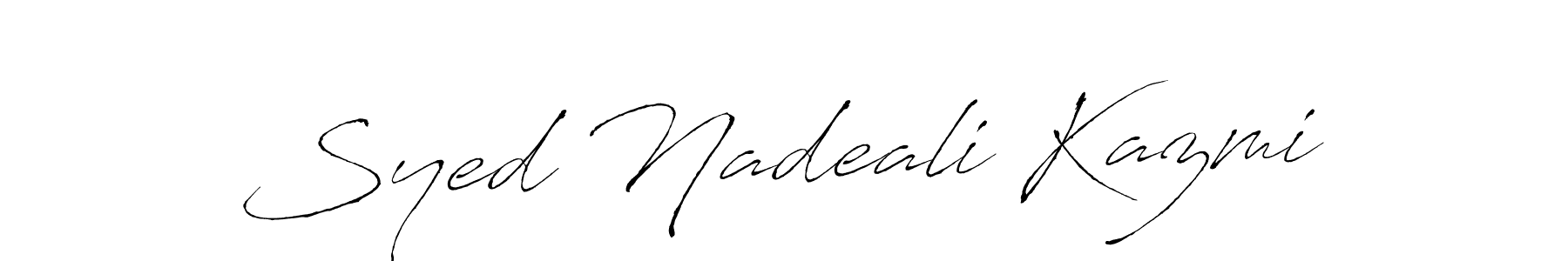 It looks lik you need a new signature style for name Syed Nadeali Kazmi. Design unique handwritten (Antro_Vectra) signature with our free signature maker in just a few clicks. Syed Nadeali Kazmi signature style 6 images and pictures png