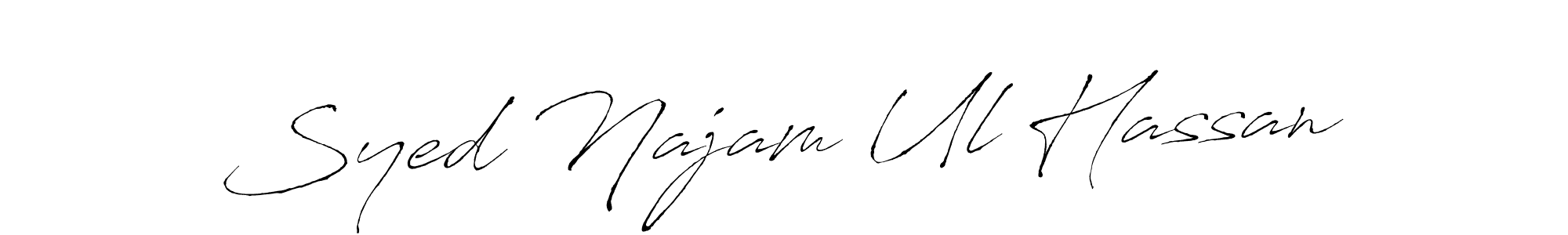 Antro_Vectra is a professional signature style that is perfect for those who want to add a touch of class to their signature. It is also a great choice for those who want to make their signature more unique. Get Syed Najam Ul Hassan name to fancy signature for free. Syed Najam Ul Hassan signature style 6 images and pictures png