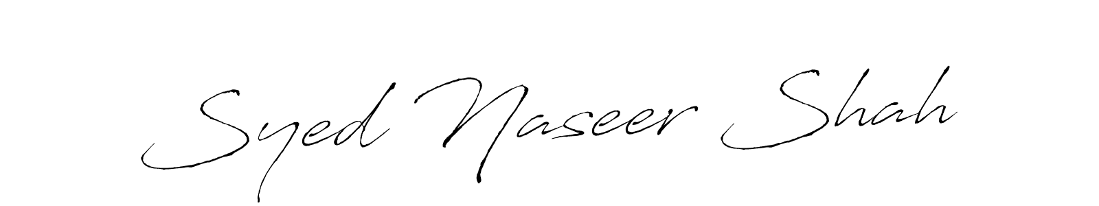 Design your own signature with our free online signature maker. With this signature software, you can create a handwritten (Antro_Vectra) signature for name Syed Naseer Shah. Syed Naseer Shah signature style 6 images and pictures png