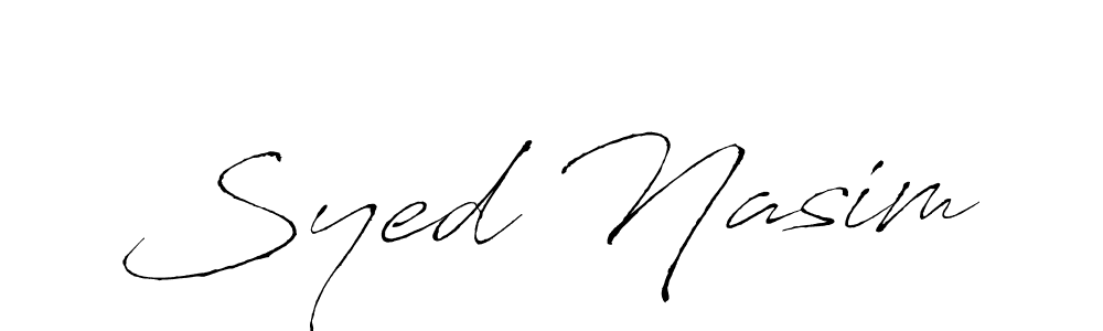 Use a signature maker to create a handwritten signature online. With this signature software, you can design (Antro_Vectra) your own signature for name Syed Nasim. Syed Nasim signature style 6 images and pictures png