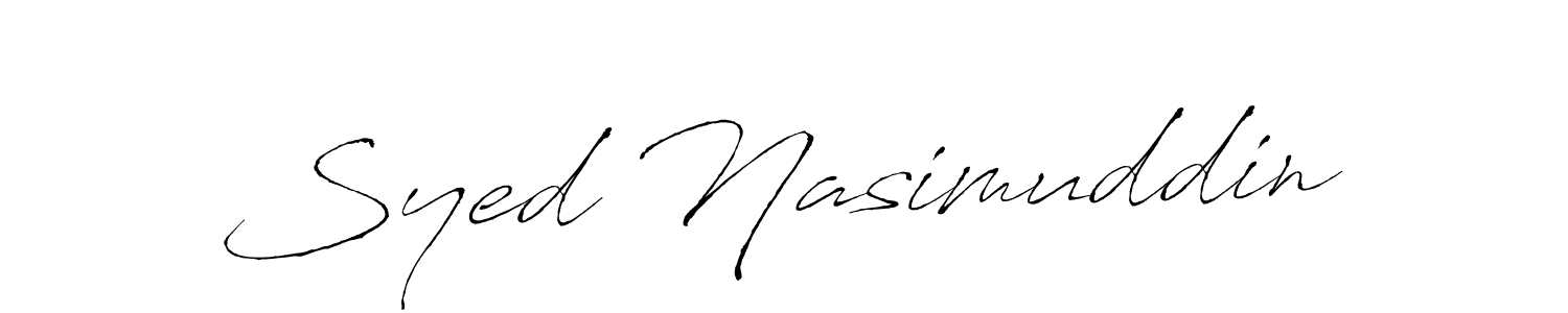 Create a beautiful signature design for name Syed Nasimuddin. With this signature (Antro_Vectra) fonts, you can make a handwritten signature for free. Syed Nasimuddin signature style 6 images and pictures png