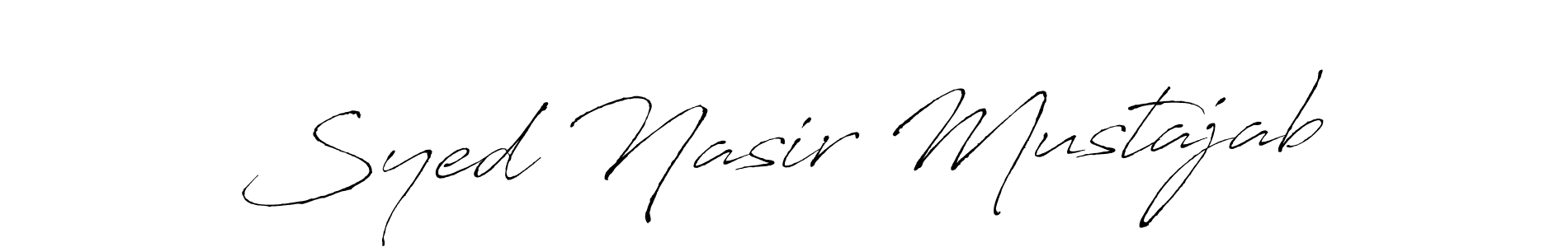 The best way (Antro_Vectra) to make a short signature is to pick only two or three words in your name. The name Syed Nasir Mustajab include a total of six letters. For converting this name. Syed Nasir Mustajab signature style 6 images and pictures png