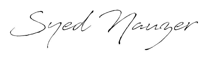 Enhance your business communications with Syed Nauzer signature in Antro_Vectra lettering. Clean, modern, and universally compatible. Syed Nauzer signature style 6 images and pictures png