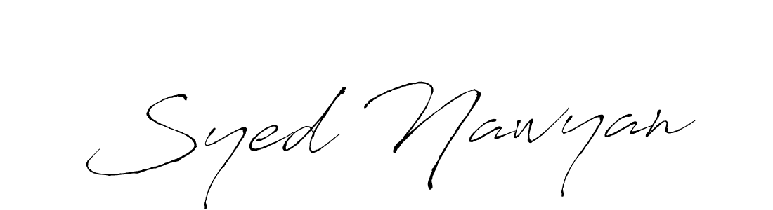 How to make Syed Nawyan name signature. Use Antro_Vectra style for creating short signs online. This is the latest handwritten sign. Syed Nawyan signature style 6 images and pictures png