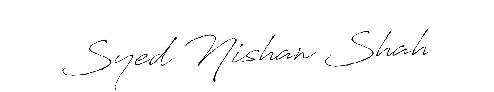 Create a beautiful signature design for name Syed Nishan Shah. With this signature (Antro_Vectra) fonts, you can make a handwritten signature for free. Syed Nishan Shah signature style 6 images and pictures png