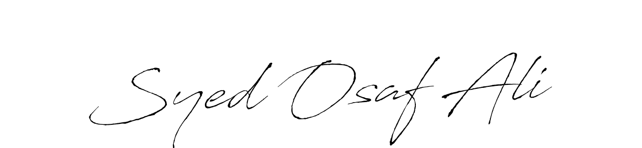 Also You can easily find your signature by using the search form. We will create Syed Osaf Ali name handwritten signature images for you free of cost using Antro_Vectra sign style. Syed Osaf Ali signature style 6 images and pictures png