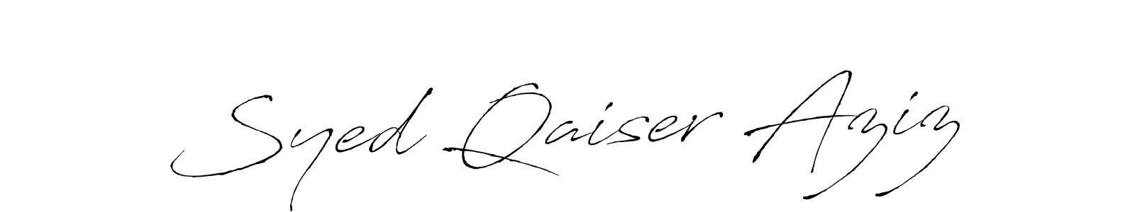 It looks lik you need a new signature style for name Syed Qaiser Aziz. Design unique handwritten (Antro_Vectra) signature with our free signature maker in just a few clicks. Syed Qaiser Aziz signature style 6 images and pictures png