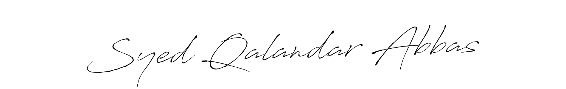 Design your own signature with our free online signature maker. With this signature software, you can create a handwritten (Antro_Vectra) signature for name Syed Qalandar Abbas. Syed Qalandar Abbas signature style 6 images and pictures png