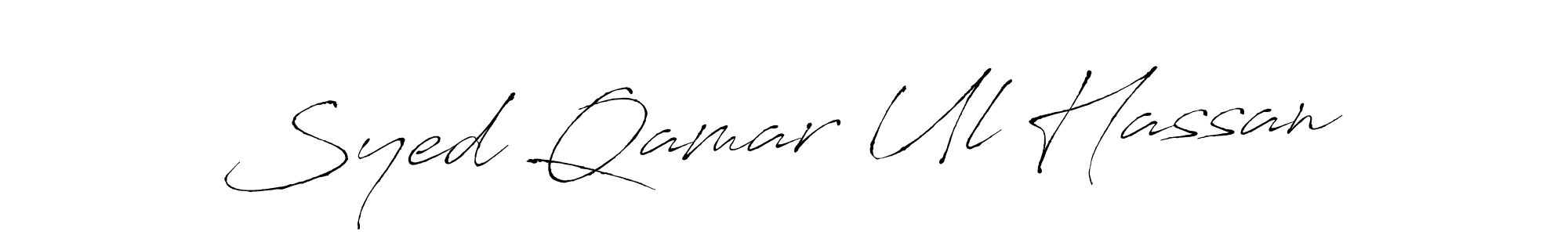 How to make Syed Qamar Ul Hassan signature? Antro_Vectra is a professional autograph style. Create handwritten signature for Syed Qamar Ul Hassan name. Syed Qamar Ul Hassan signature style 6 images and pictures png