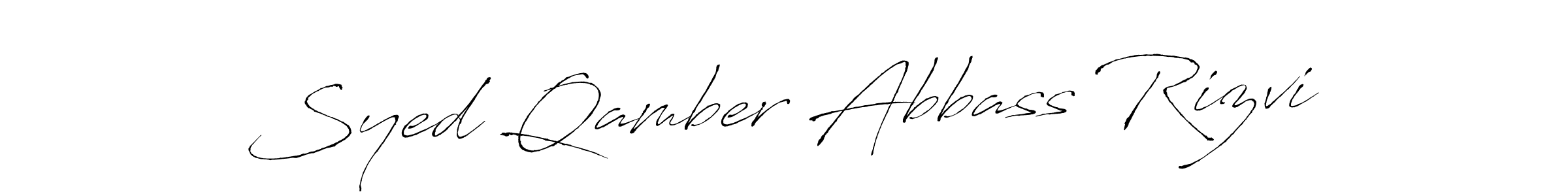 Make a beautiful signature design for name Syed Qamber Abbass Rizvi. Use this online signature maker to create a handwritten signature for free. Syed Qamber Abbass Rizvi signature style 6 images and pictures png