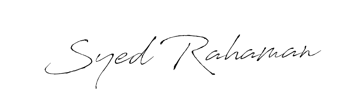 Use a signature maker to create a handwritten signature online. With this signature software, you can design (Antro_Vectra) your own signature for name Syed Rahaman. Syed Rahaman signature style 6 images and pictures png
