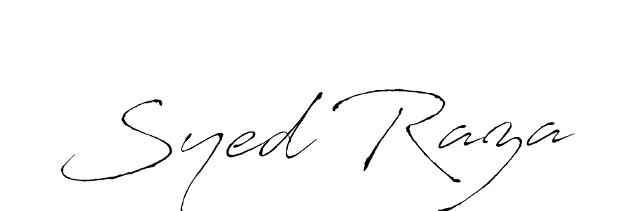 Create a beautiful signature design for name Syed Raza. With this signature (Antro_Vectra) fonts, you can make a handwritten signature for free. Syed Raza signature style 6 images and pictures png