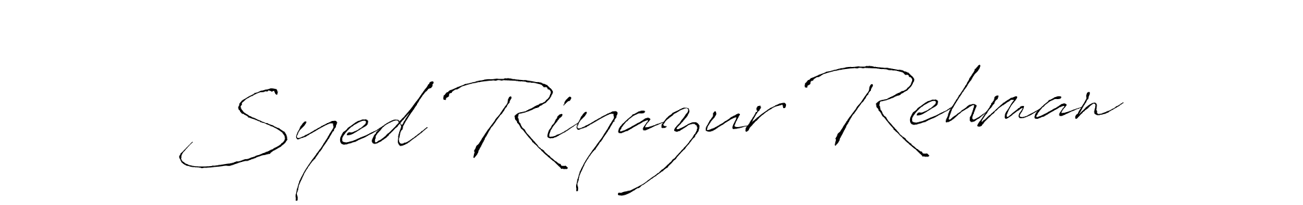 Design your own signature with our free online signature maker. With this signature software, you can create a handwritten (Antro_Vectra) signature for name Syed Riyazur Rehman. Syed Riyazur Rehman signature style 6 images and pictures png